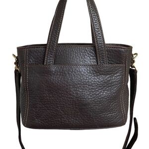 Coach 4310 rare pebbled brown leather small Sonoma satchel bag made in Italy